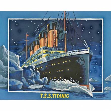 Картина для раскрашивания по номерам - Титаник, 40 х 50 см. 